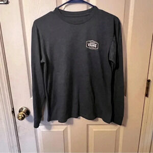 Vans off the wall  Long Sleeve Shirt Boy's youth  size Large Navy Blue EUC